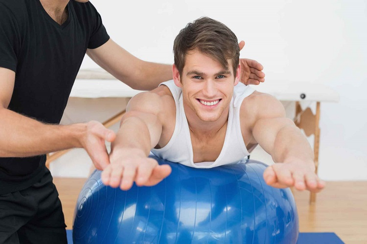 ejercicios en un fitball para la prostatitis